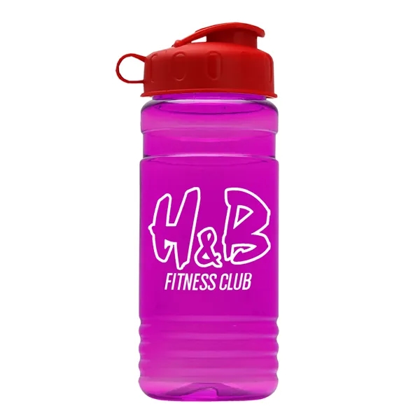 Translucent Hot Pink color option for Garyline® Rpet Bottle With Flip Lid   20 Oz.