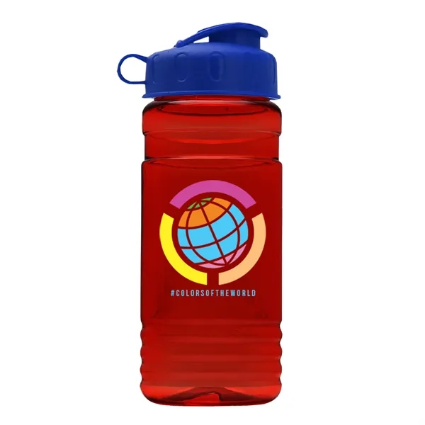 Translucent Red color option for Garyline® Rpet Bottle With Flip Lid   20 Oz.