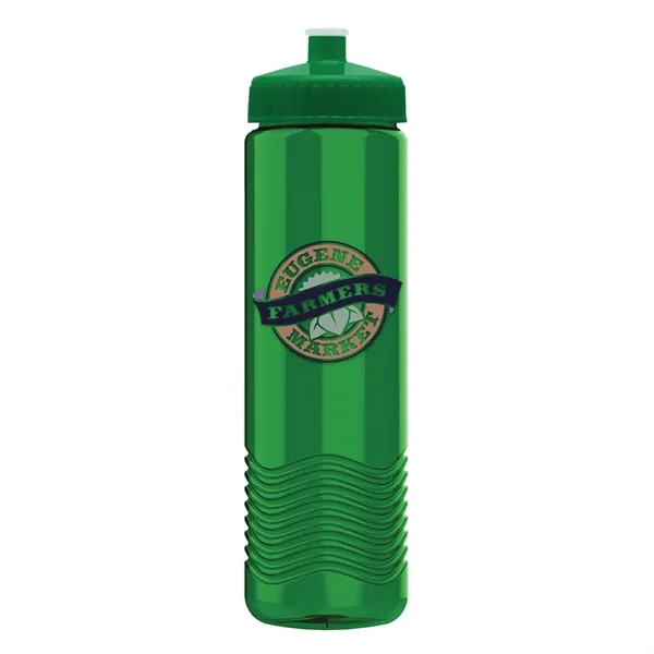Translucent Green color option for Garyline® Wave Tritan® Bottle With Push Pull Lid   24 Oz.