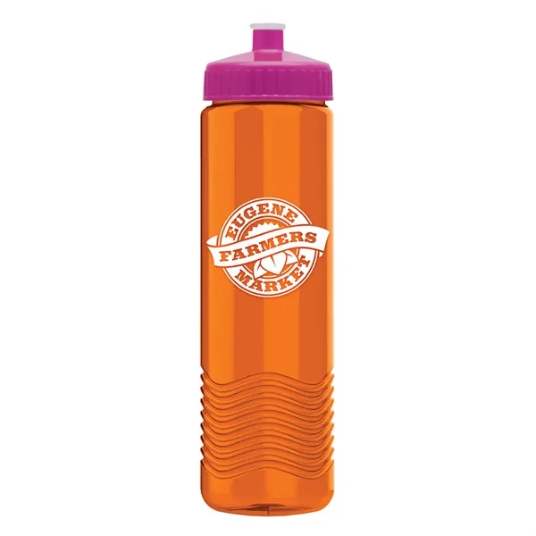Translucent Orange color option for Garyline® Wave Tritan® Bottle With Push Pull Lid   24 Oz.