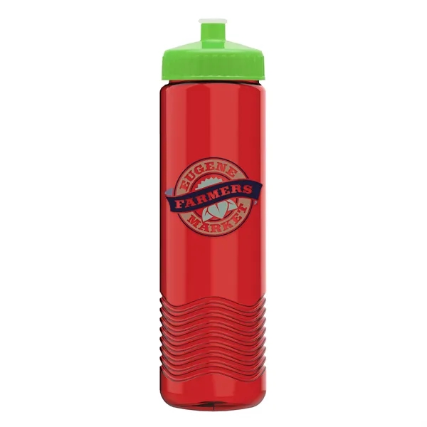 Translucent Red color option for Garyline® Wave Tritan® Bottle With Push Pull Lid   24 Oz.