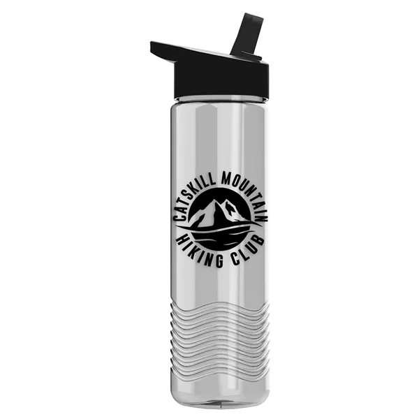 Clear color option for Garyline® Wave Tritan® Bottle With Flip Straw Lid   24 Oz.
