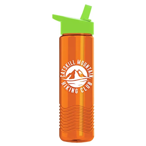 Translucent Orange color option for Garyline® Wave Tritan® Bottle With Flip Straw Lid   24 Oz.