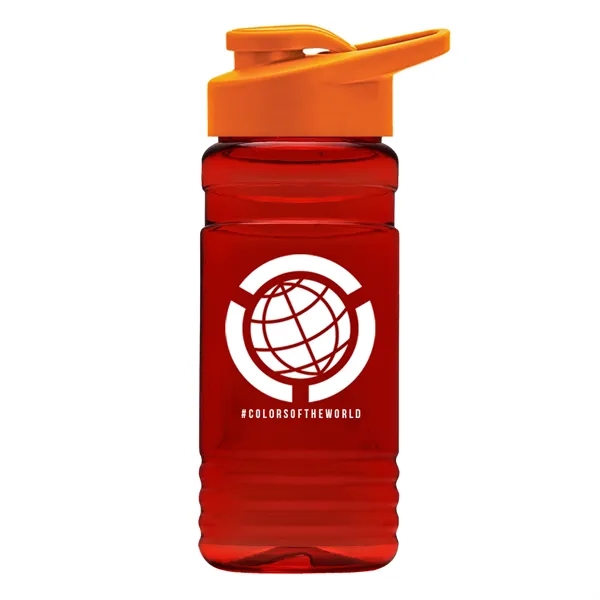 Translucent Red color option for Garyline® Rpet Bottle With Drink Thru Lid   20 Oz.