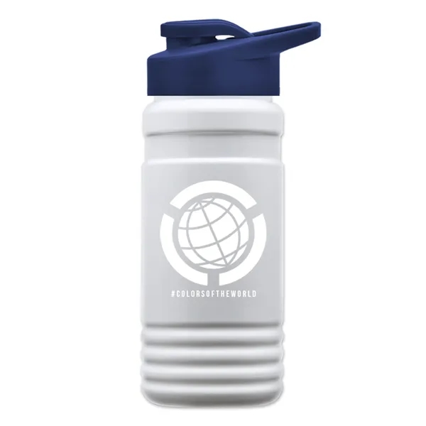 White color option for Garyline® Rpet Bottle With Drink Thru Lid   20 Oz.