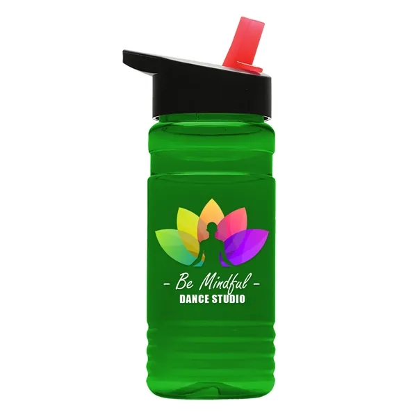 Translucent Green color option for Garyline® Rpet Bottle With Flip Straw Lid   20 Oz.
