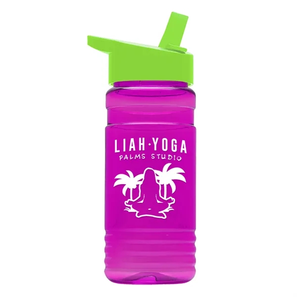 Translucent Hot Pink color option for Garyline® Rpet Bottle With Flip Straw Lid   20 Oz.