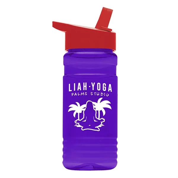 Translucent Violet color option for Garyline® Rpet Bottle With Flip Straw Lid   20 Oz.