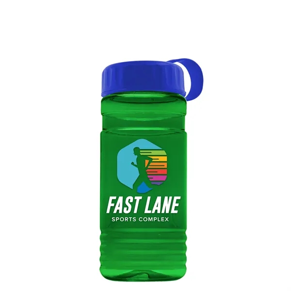 Translucent Green color option for Garyline® Rpet Bottle With Tethered Lid   20 Oz.