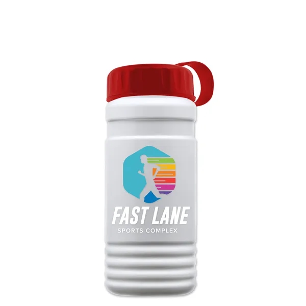 White color option for Garyline® Rpet Bottle With Tethered Lid   20 Oz.