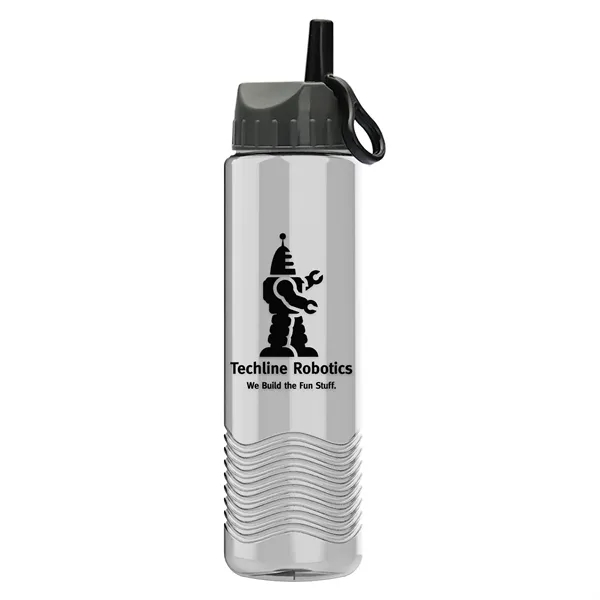 Clear color option for Garyline® Wave Tritan® Bottle With Ring Straw Lid   24 Oz.