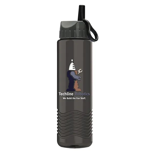 Smoke color option for Garyline® Wave Tritan® Bottle With Ring Straw Lid   24 Oz.