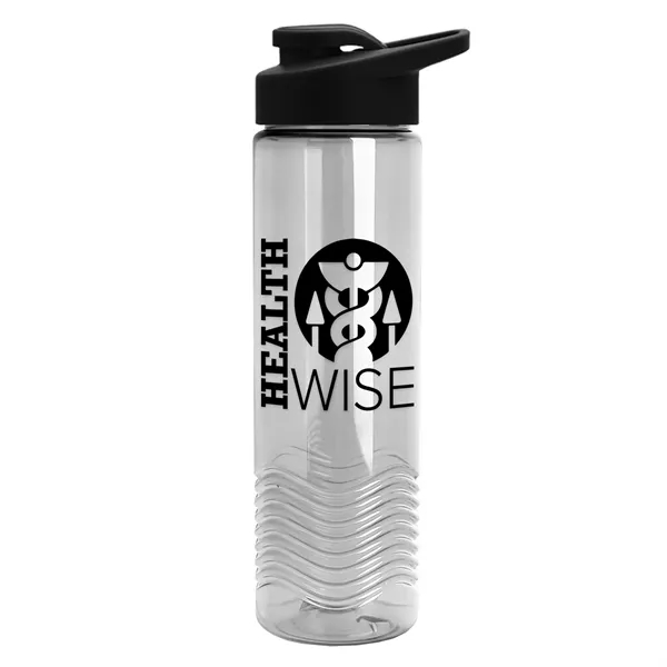 Clear color option for Garyline® Wave Tritan® Bottle With Drink Thru Lid   24 Oz.