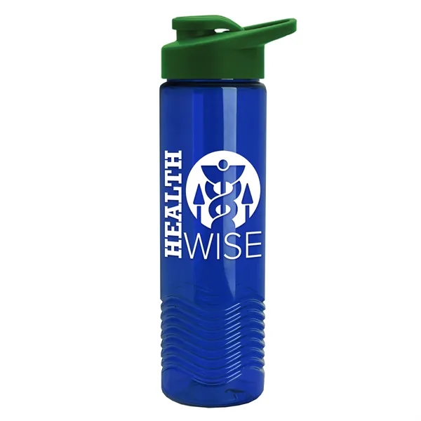 Translucent Blue color option for Garyline® Wave Tritan® Bottle With Drink Thru Lid   24 Oz.
