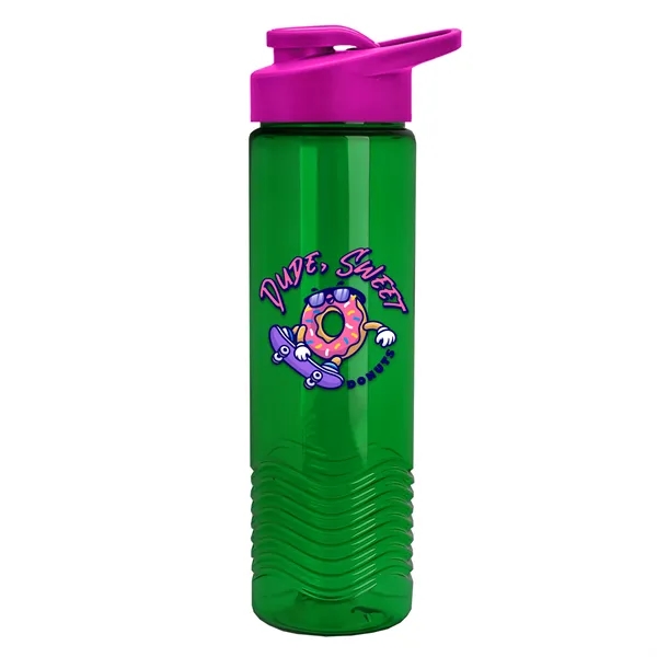 Translucent Green color option for Garyline® Wave Tritan® Bottle With Drink Thru Lid   24 Oz.