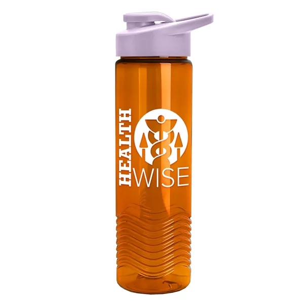 Translucent Orange color option for Garyline® Wave Tritan® Bottle With Drink Thru Lid   24 Oz.