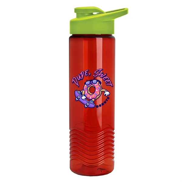 Translucent Red color option for Garyline® Wave Tritan® Bottle With Drink Thru Lid   24 Oz.