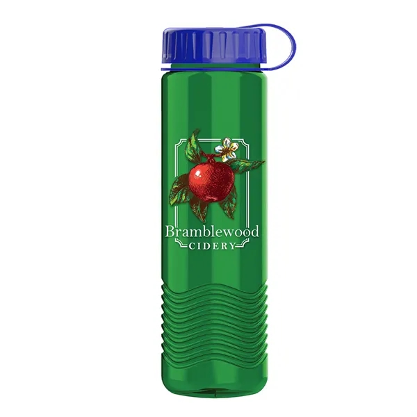 Translucent Green color option for Garyline® Wave Tritan® Bottle With Tethered Lid   24 Oz.