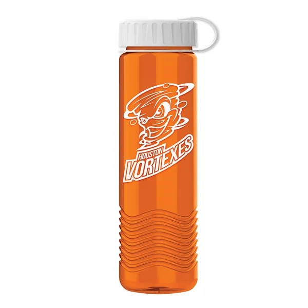 Translucent Orange color option for Garyline® Wave Tritan® Bottle With Tethered Lid   24 Oz.
