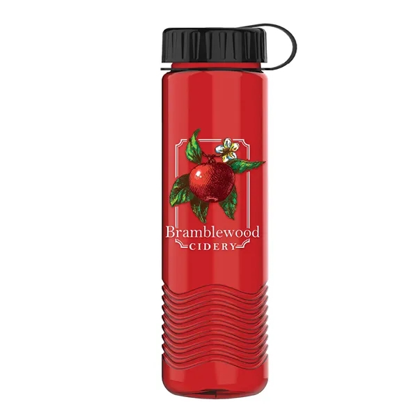 Translucent Red color option for Garyline® Wave Tritan® Bottle With Tethered Lid   24 Oz.