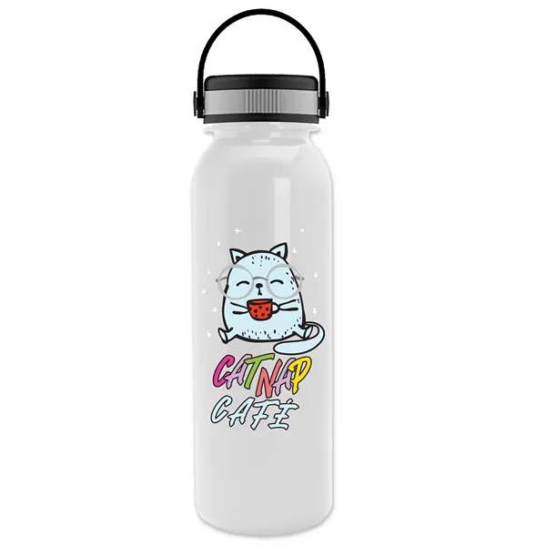 White color option for Garyline® Terrain Metallike Bottle With Grip Lid   24 Oz.