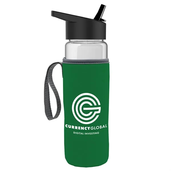 Clear color option for Garyline® Wave Tritan® Bottle With Flip Straw Lid And Ins...