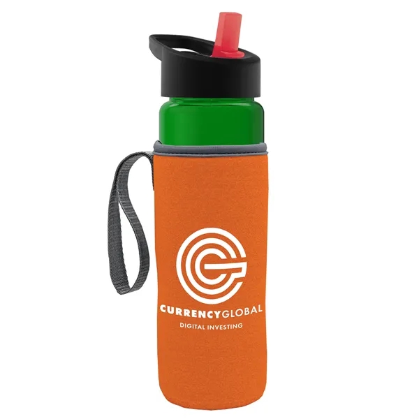 Translucent Green color option for Garyline® Wave Tritan® Bottle With Flip Straw Lid And Ins...