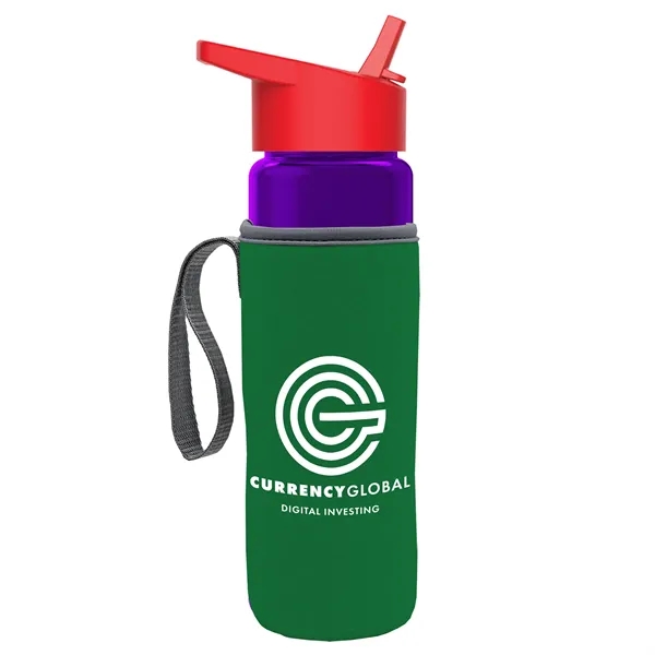 Translucent Violet color option for Garyline® Wave Tritan® Bottle With Flip Straw Lid And Ins...