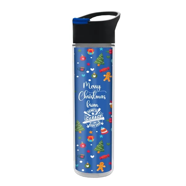 Black/Blue color option for Garyline® Chiller Insulated Bottle With Pop Up Lid And Fu...
