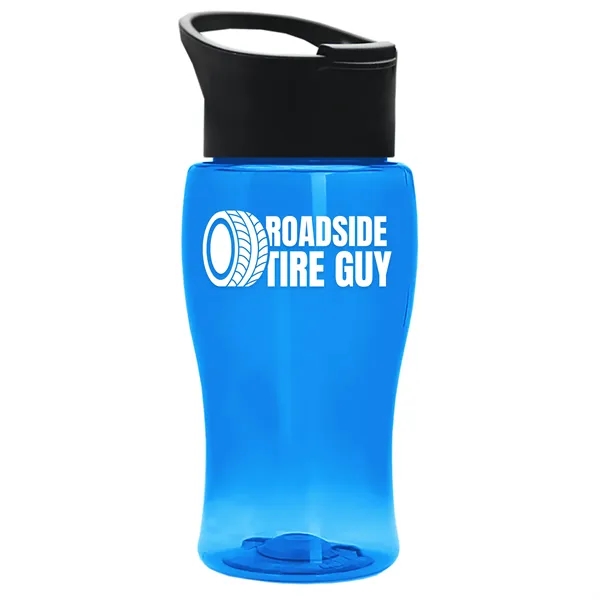 Translucent Blue color option for Garyline® Poly+ Jr. Bottle With Pop Up Lid   18 Oz.