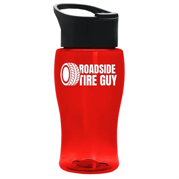 Translucent Red color option for Garyline® Poly+ Jr. Bottle With Pop Up Lid   18 Oz.
