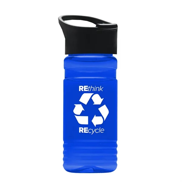 Translucent Blue color option for Garyline® Rpet Bottle With Pop Up Lid   20 Oz.