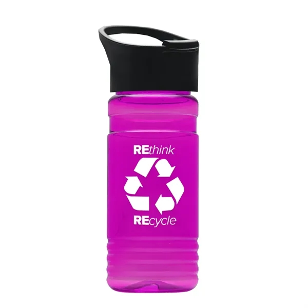 Translucent Hot Pink color option for Garyline® Rpet Bottle With Pop Up Lid   20 Oz.