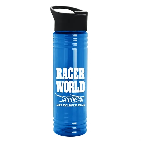 Translucent Blue color option for Garyline® Slim Fit Bottle With Pop Up Lid   24 Oz.