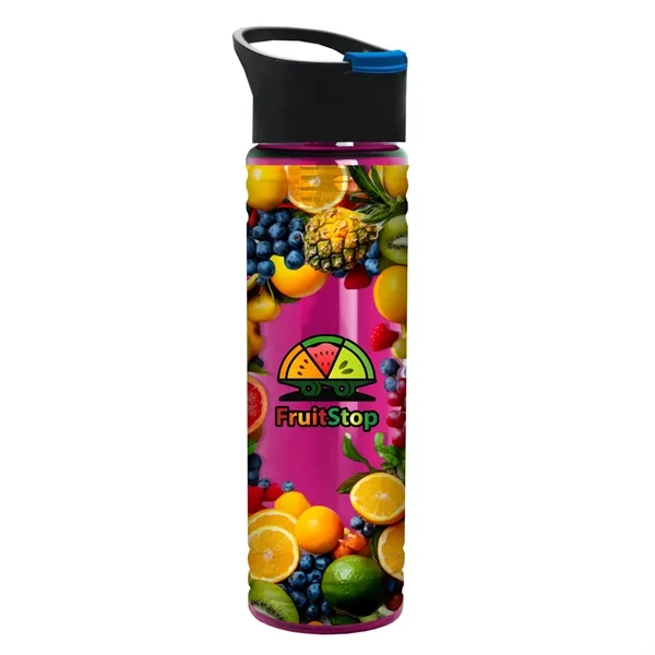 Translucent Fuschia color option for Garyline® Slim Fit Bottle With Pop Up Lid   24 Oz.