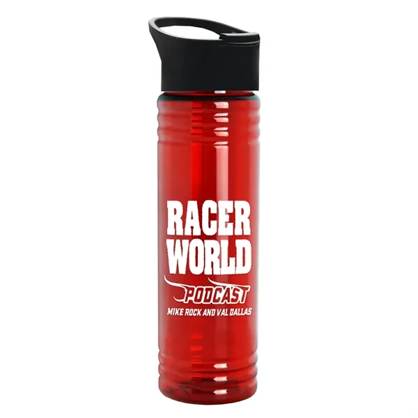 Translucent Red color option for Garyline® Slim Fit Bottle With Pop Up Lid   24 Oz.