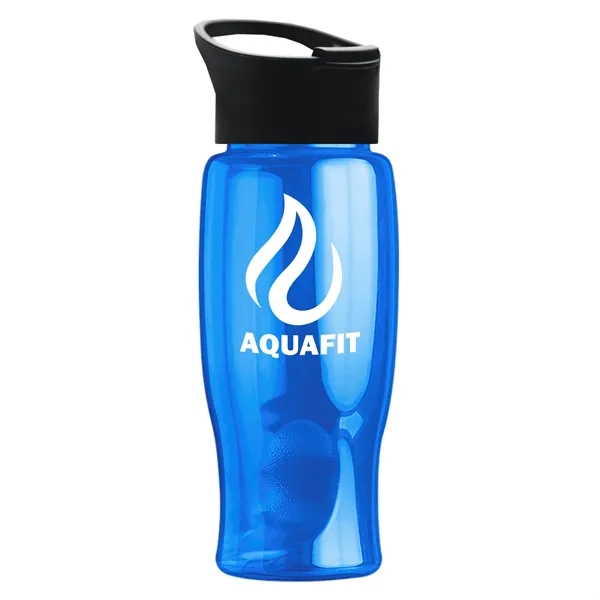 Translucent Blue color option for Garyline® Poly+ Bottle With Pop Up Lid   27 Oz.