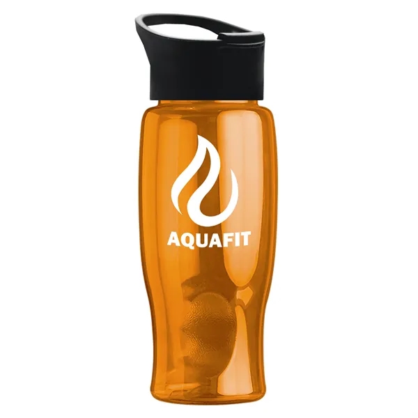 Translucent Orange color option for Garyline® Poly+ Bottle With Pop Up Lid   27 Oz.