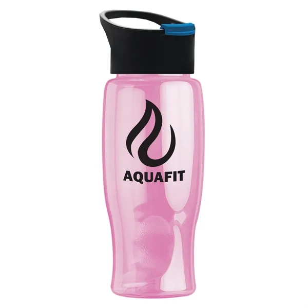 Translucent Pink color option for Garyline® Poly+ Bottle With Pop Up Lid   27 Oz.