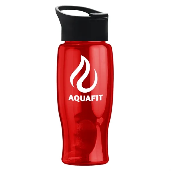 Translucent Red color option for Garyline® Poly+ Bottle With Pop Up Lid   27 Oz.