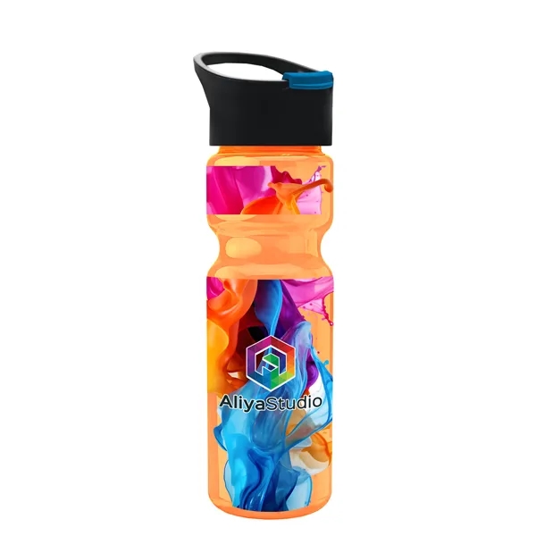 Translucent Orange color option for Garyline® Champ Bottle With Pop Up Lid   28 Oz.