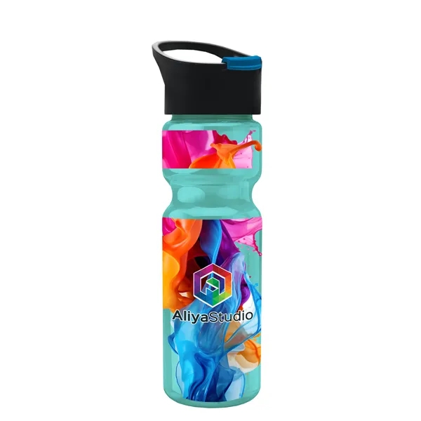 Translucent Teal color option for Garyline® Champ Bottle With Pop Up Lid   28 Oz.