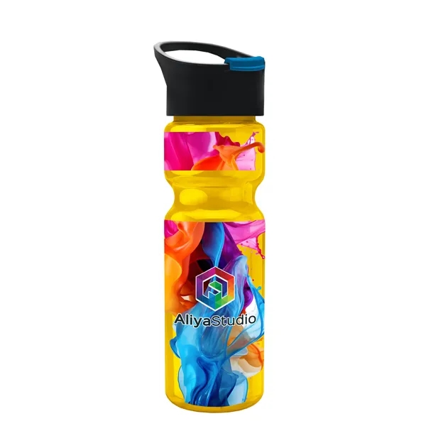Translucent Yellow color option for Garyline® Champ Bottle With Pop Up Lid   28 Oz.