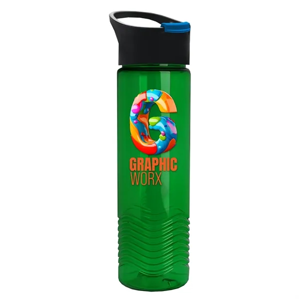 Translucent Green color option for Garyline® Wave Tritan® Bottle With Pop Up Lid   24 Oz.