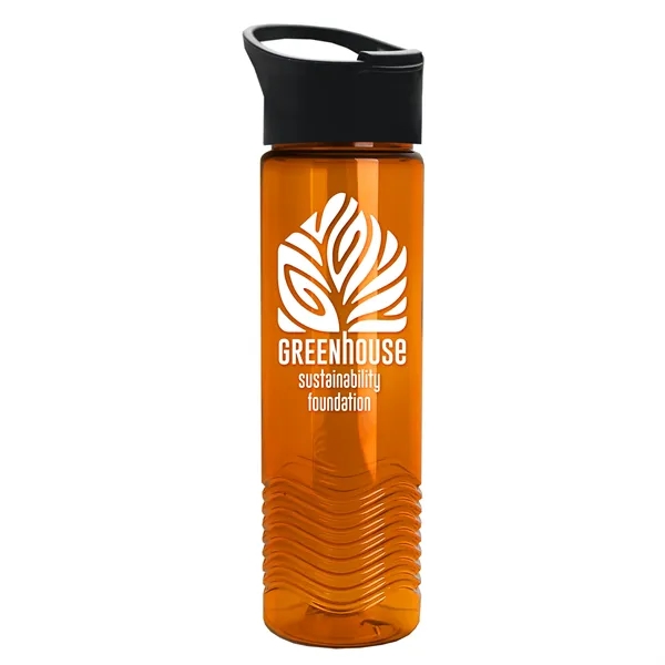 Translucent Orange color option for Garyline® Wave Tritan® Bottle With Pop Up Lid   24 Oz.
