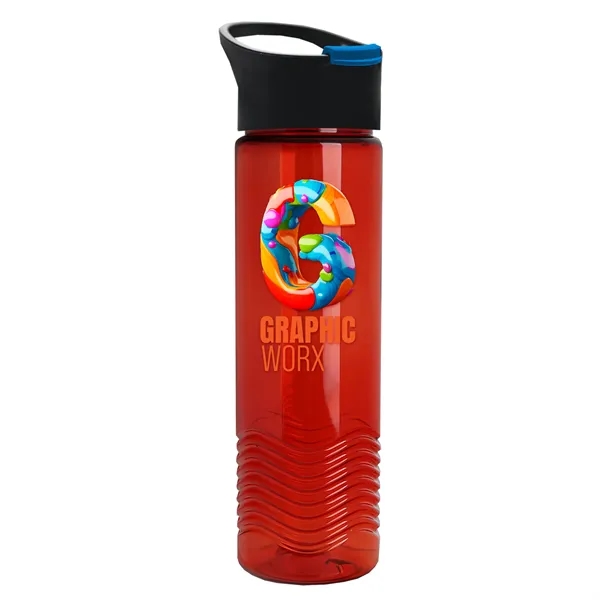Translucent Red color option for Garyline® Wave Tritan® Bottle With Pop Up Lid   24 Oz.