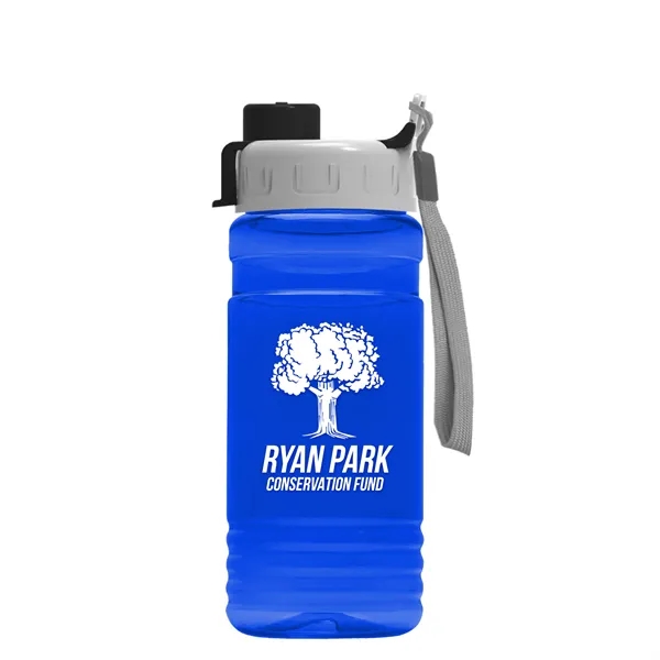 Translucent Blue color option for Garyline® Rpet Bottle With Quick Snap Lid   20 Oz.