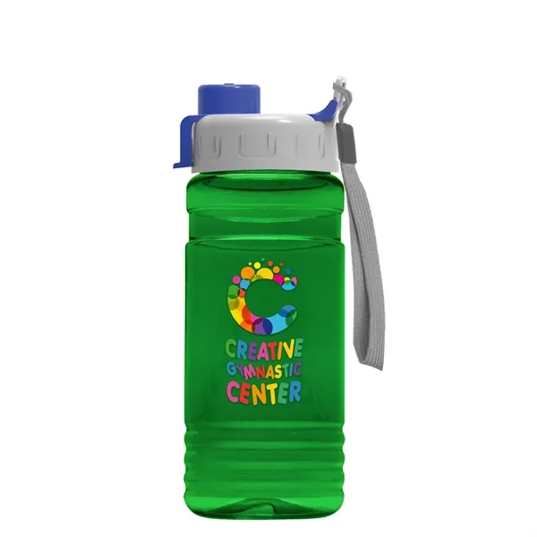 Translucent Green color option for Garyline® Rpet Bottle With Quick Snap Lid   20 Oz.