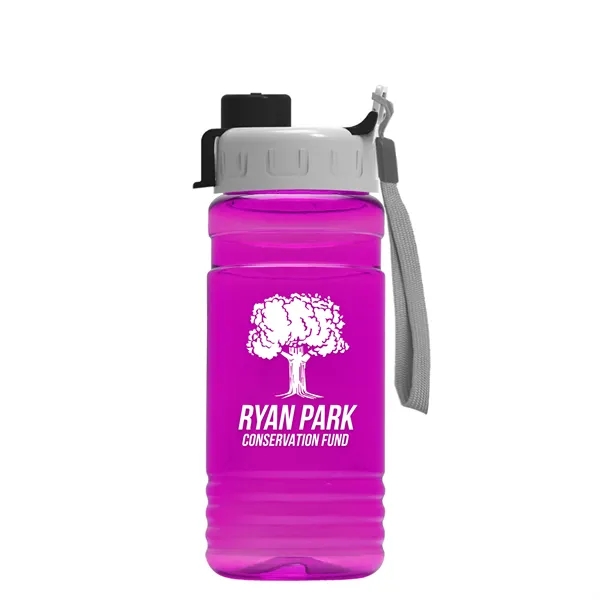 Translucent Hot Pink color option for Garyline® Rpet Bottle With Quick Snap Lid   20 Oz.