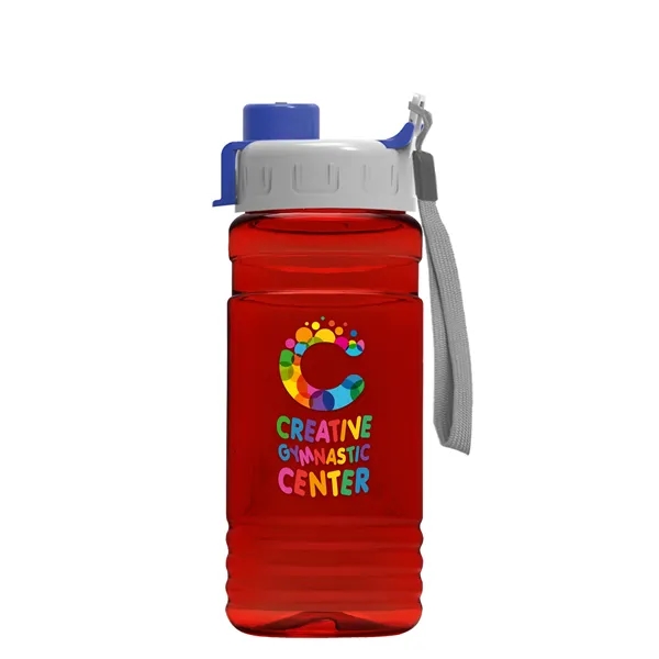 Translucent Red color option for Garyline® Rpet Bottle With Quick Snap Lid   20 Oz.